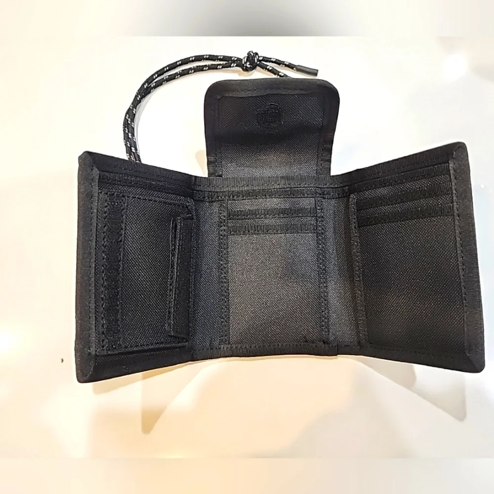 Mens Levi's Secure Tri-fold Wallet Black Tall Polyester Coin Wallets Pouch